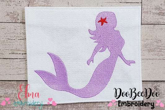 Mermaid Silhouette - Fill Stitch