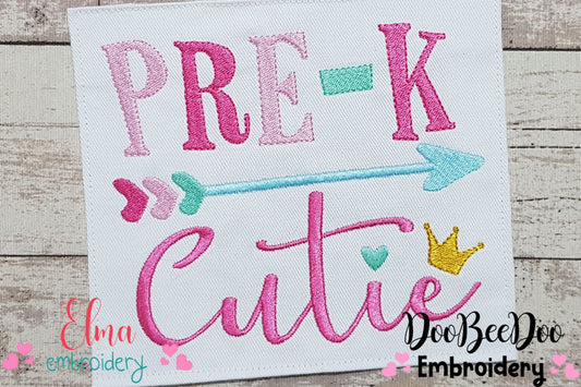 Pre-K Cutie - Fill Stitch - Machine Embroidery Design