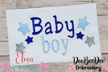 Baby Boy Stars - Fill Stitch - Machine Embroidery Design