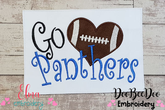 Football Go Panthers - Applique