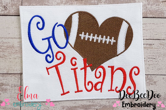 Football Go Titans - Fill Stitch
