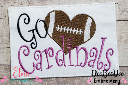 Football Go Cardinals - Fill Stitch
