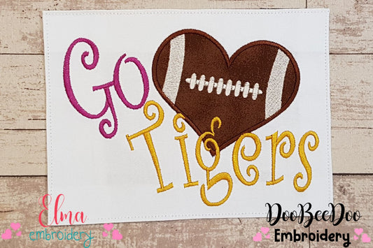 Football Go Tigers - Applique