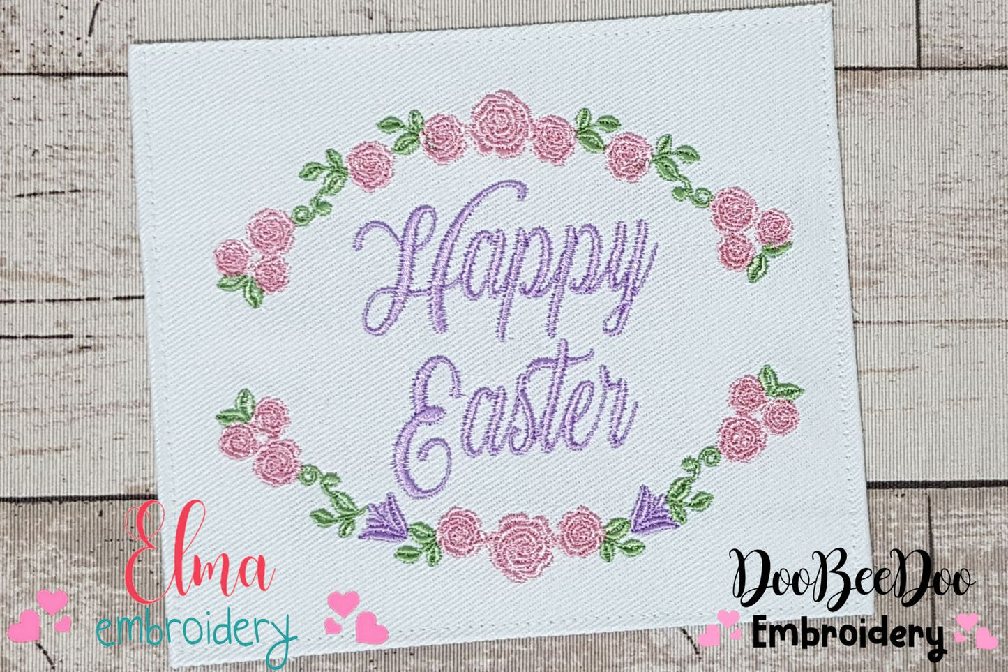 Happy Easter Frame - Fill Stitch