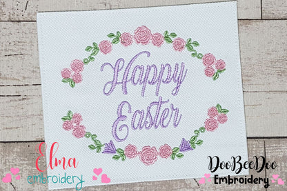 Happy Easter Frame - Fill Stitch