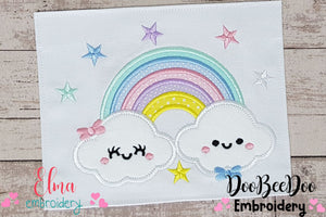 Rainbow and Clouds - Applique