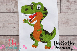 Baby Dinosaur T-Rex - Fill Stitch Embroidery