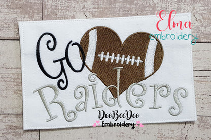 Football Go Raiders - Fill Stitch