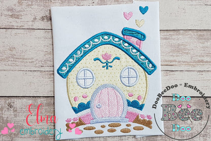 Cute Little House - Applique Embroidery