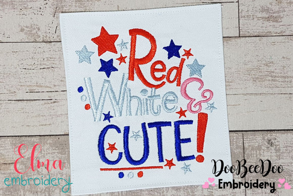 Red White & Cute - Fill Stitch Embroidery