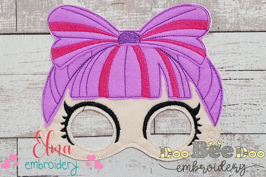Doll with Big Bow Mask - ITH Project - Machine Embroidery Design