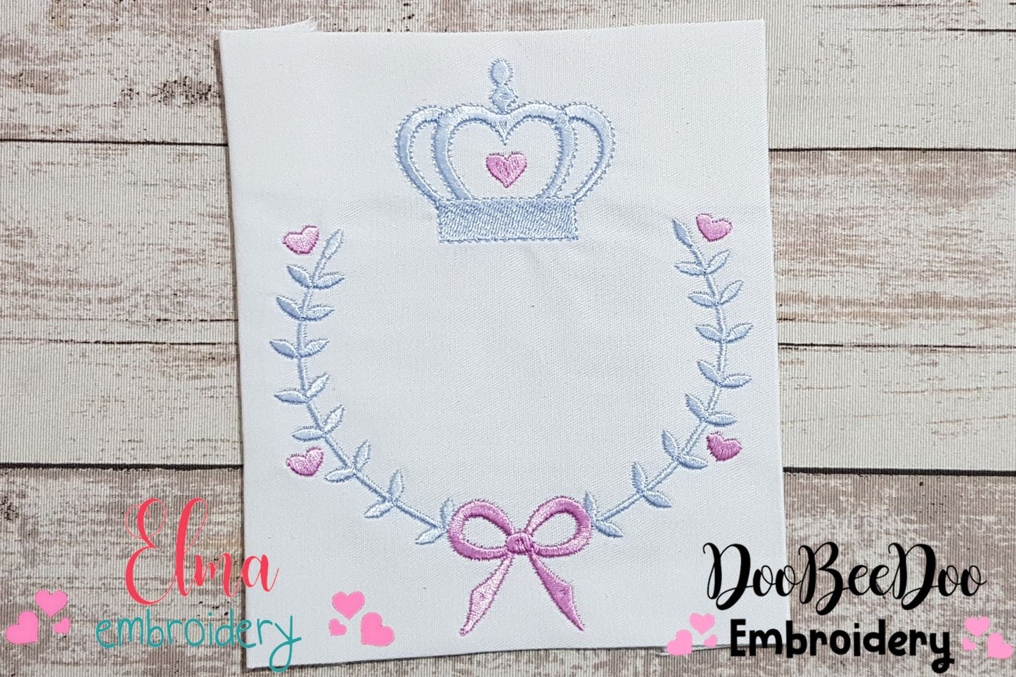 Royal Frame with Bow - Applique