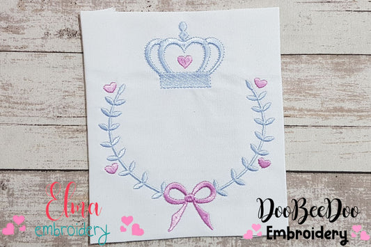 Royal Frame with Bow - Applique