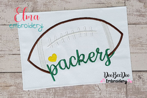 Football Packers Ball - Fill Stitch