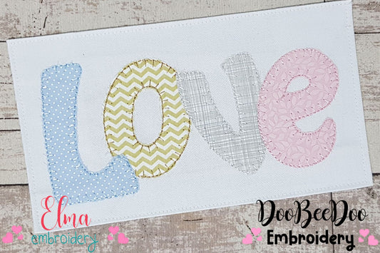 Love Word  - Patchwork Applique