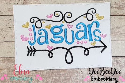 Jaguars Arrows and Hearts - Fill Stitch