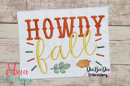 Howdy Fall - Fill Stitch