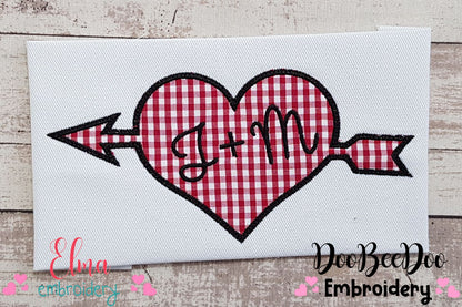 Valentine's Cupid Heart - Applique - Machine Embroidery Design