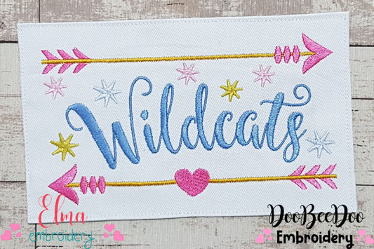 Wildcats Arrows and Sparkles - Fill Stitch