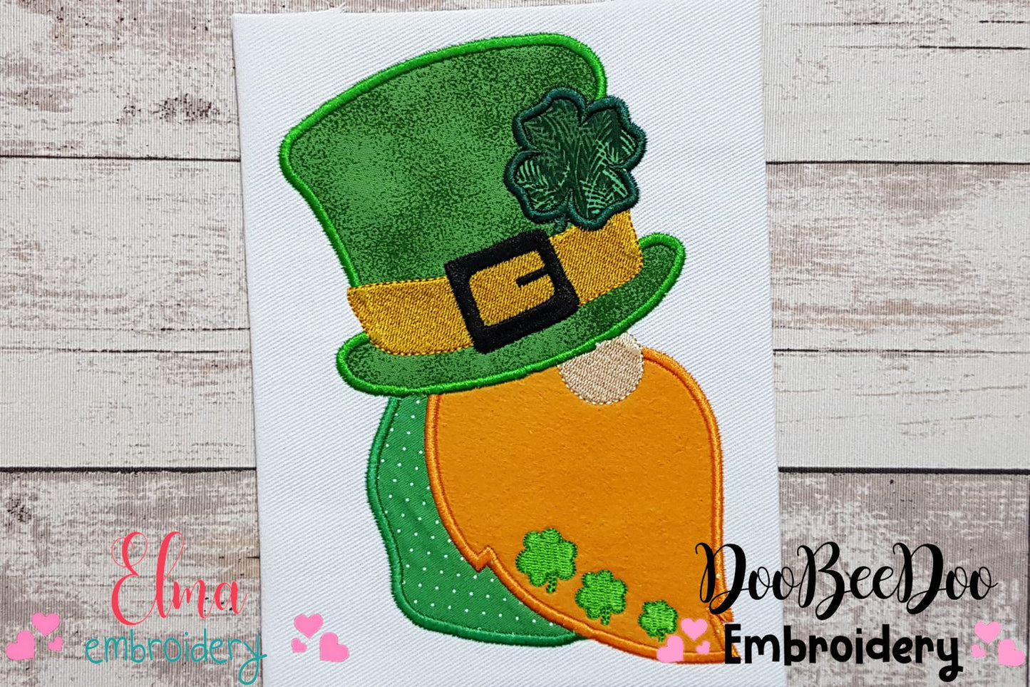 St Patrick's Gnome - Applique