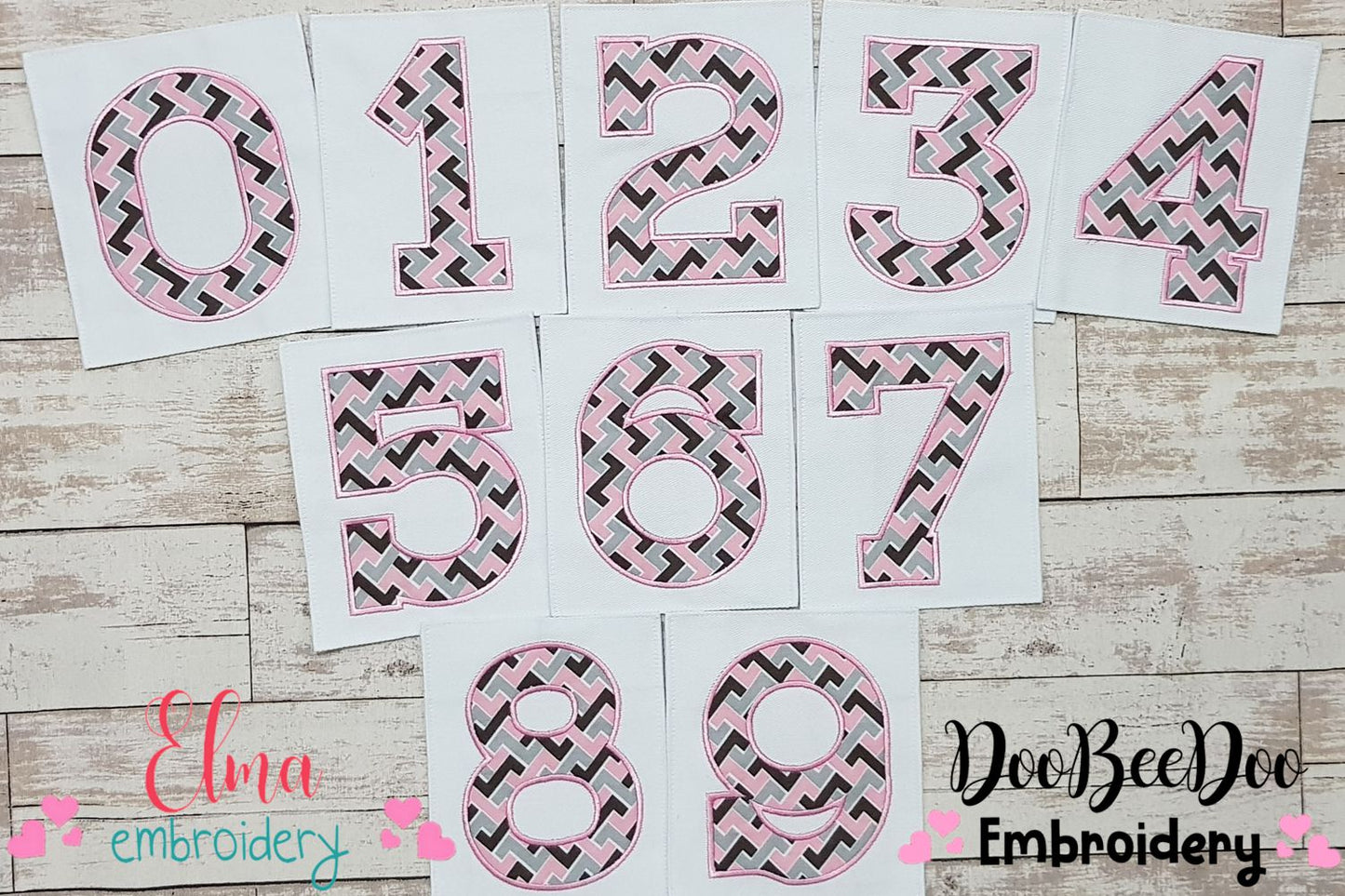0-9 Numbers - Applique Embroidery