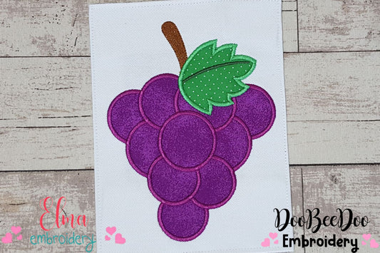Grape - Applique - Machine Embroidery Design