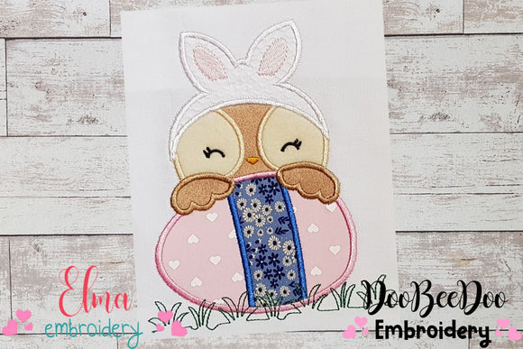 Easter Owl Girl - Applique
