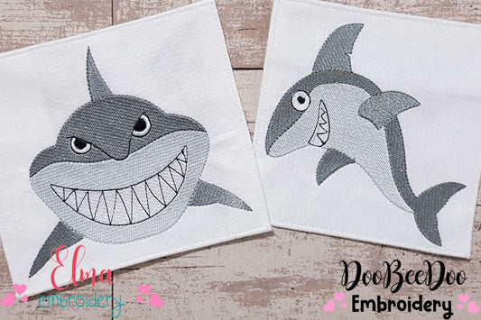 Sharks - Fill Stitch - Set of 2 designs