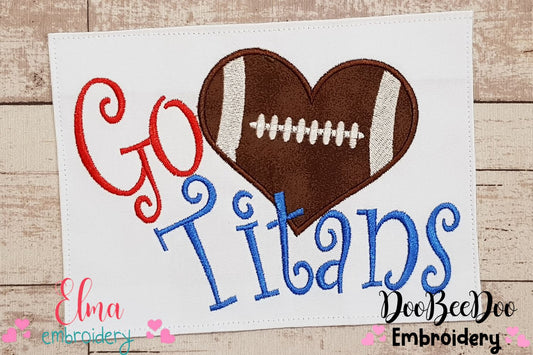 Football Go Titans - Applique