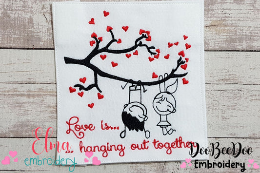 Love is ... Hanging Out Together - Fill Stitch