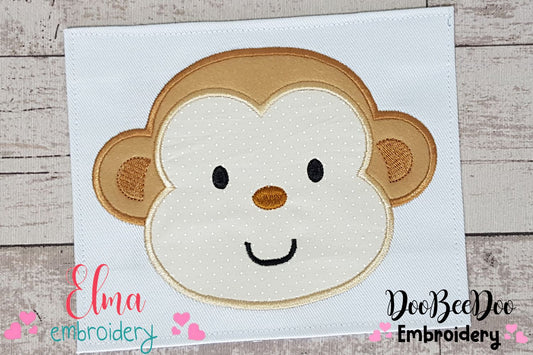 Monkey - Applique - Machine Embroidery Design
