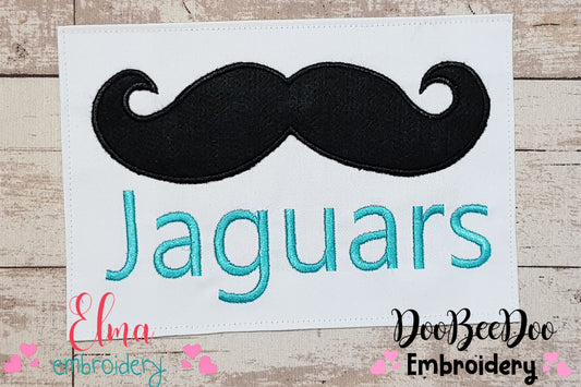 Football Jaguars Mustache - Applique