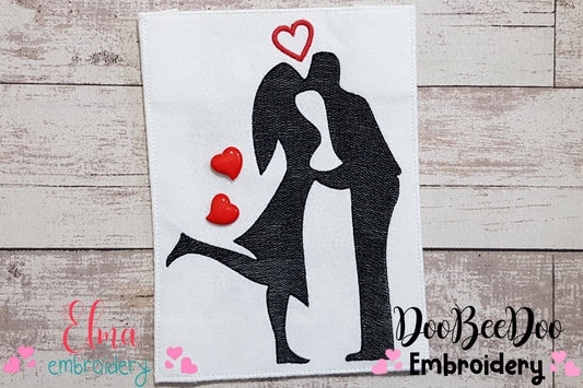 Valentine's Couple Love Kiss - Rippled