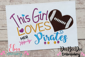 This Girls Loves her Pirates - Applique