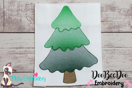 Tree - Rippled Stitch