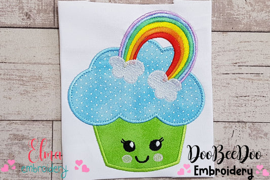 Rainbow Cupcake - Applique