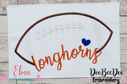 Football Longhorns Ball - Fill Stitch