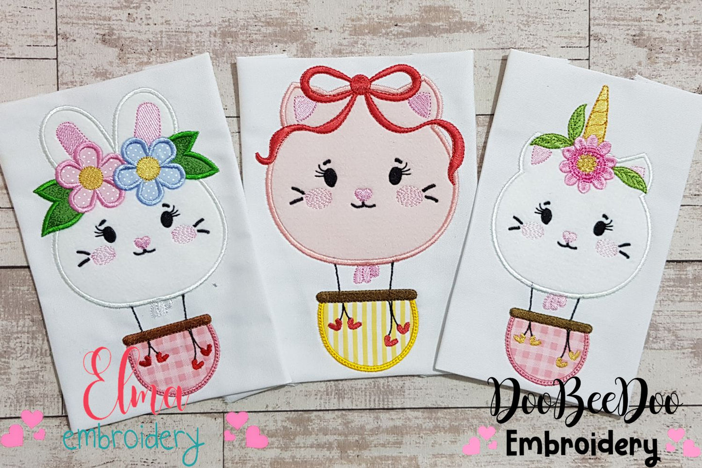 Hot Air Balloon Animals - Applique