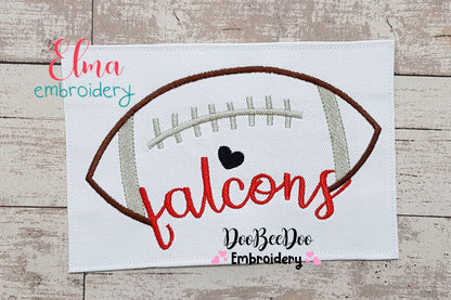 Football Falcons Ball - Fill Stitch