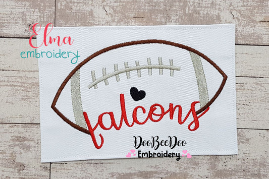 Football Falcons Ball - Fill Stitch