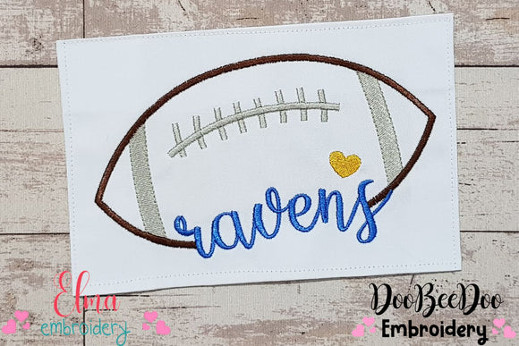 Football Ravens Ball - Fill Stitch