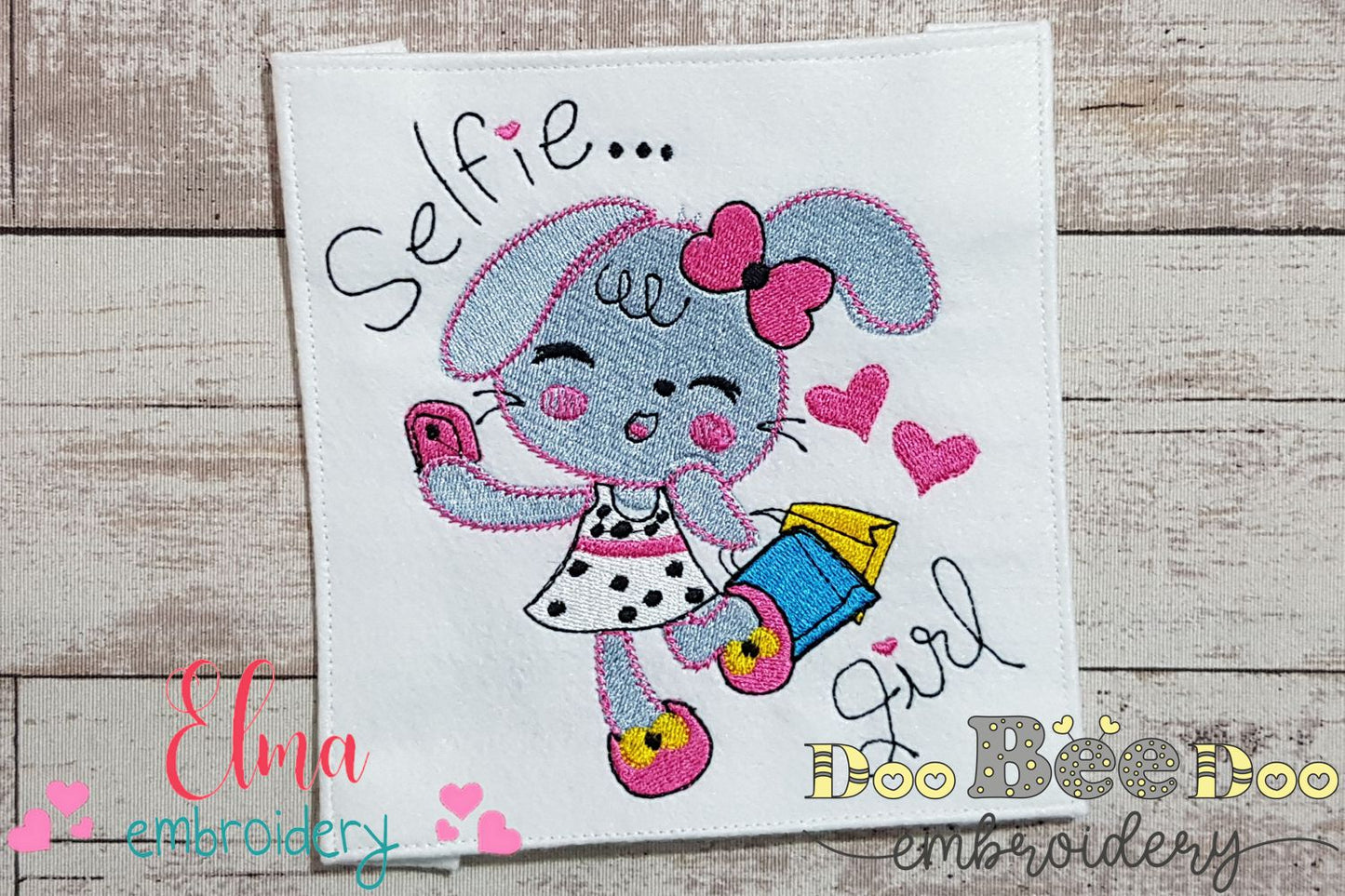 Bunny Selfie - Fill Stitch