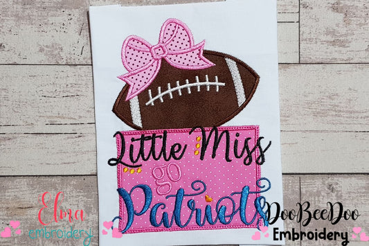 Little Miss Go Patriots - Applique