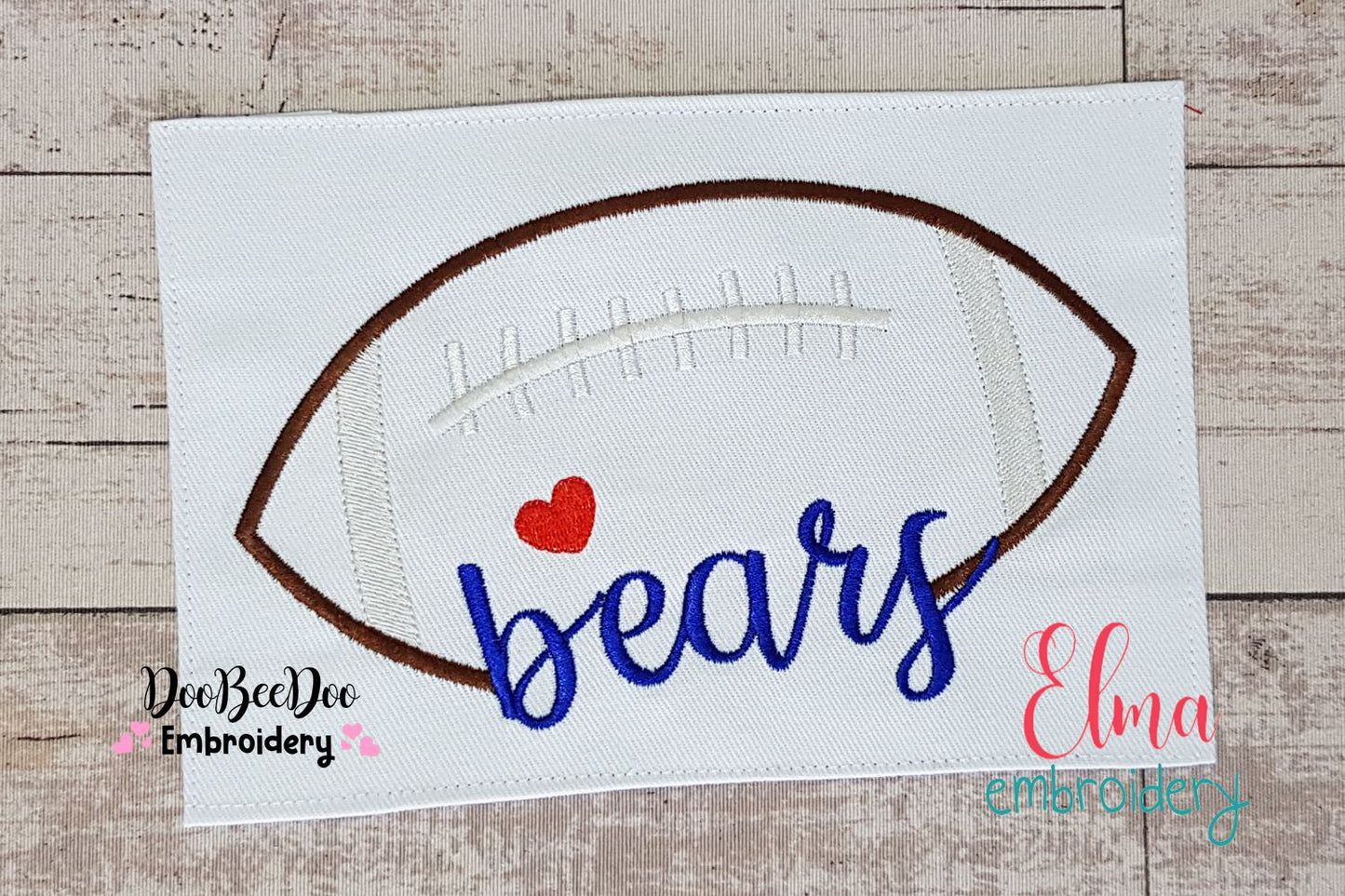 Football Bears Ball - Fill Stitch