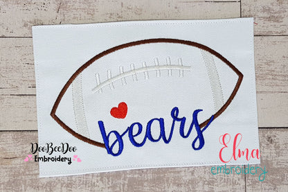Football Bears Ball - Fill Stitch