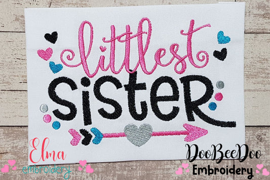 Littlest Sister Arrow and Hearts - Fill Stitch