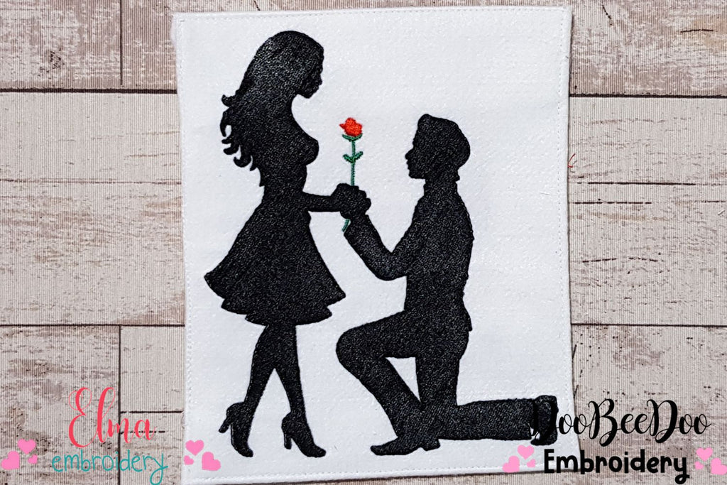 Declaration of Love - Fill Stitch - Machine Embroidery Design