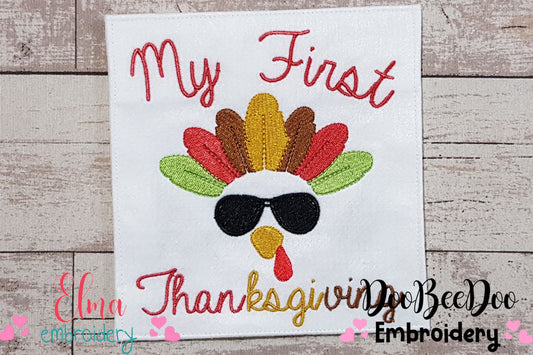My First Thanksgiving Turkey Boy - Fill Stitch