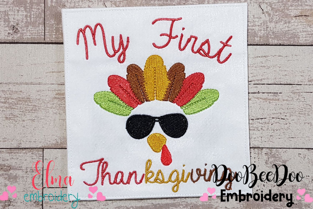 My First Thanksgiving Turkey Boy - Fill Stitch