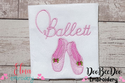Ballerina Shoes Ballet - Fill Stitch